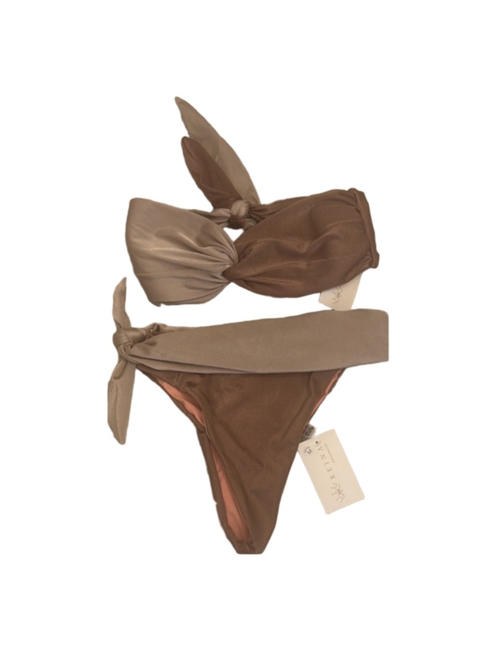 🔥🔥 NWT Designer 👙👙🔥🔥🔥🔥🔥Bronze and taupe bikini.Stunning!